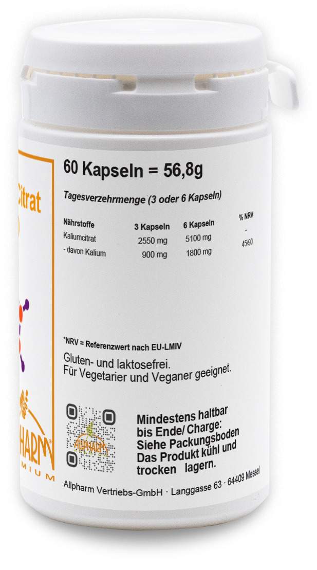 Kaliumcitrat 850 Allpharm 60 Kapseln