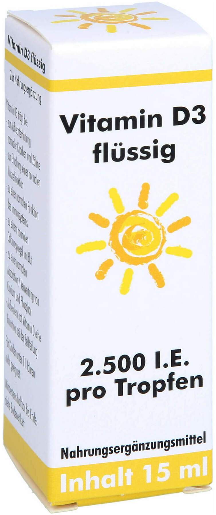 Vitamin D3 Flüssig 2.500 I.E. Gerimed 15 ml Tropfen zum Einnehmen