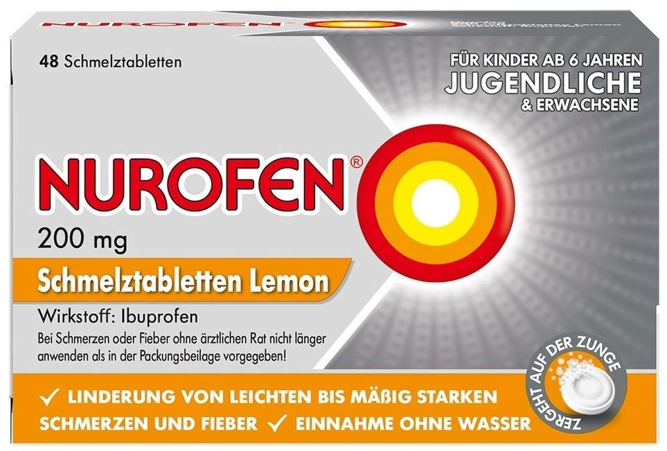 Nurofen 200 mg Schmelztabletten Lemon 48 Stück