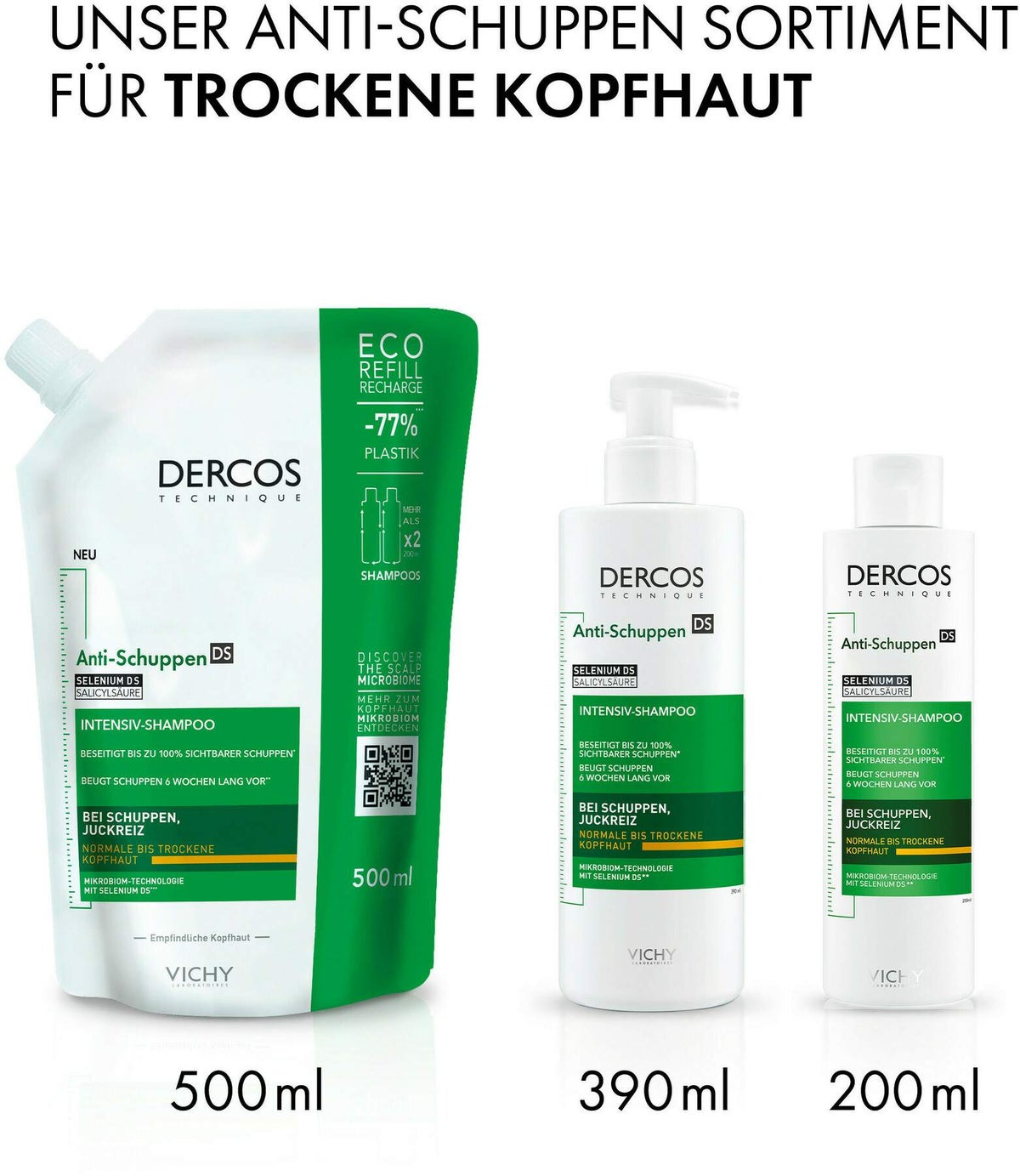 Vichy Dercos Anti-Schuppen Shampoo für trockene Kopfhaut 200 ml