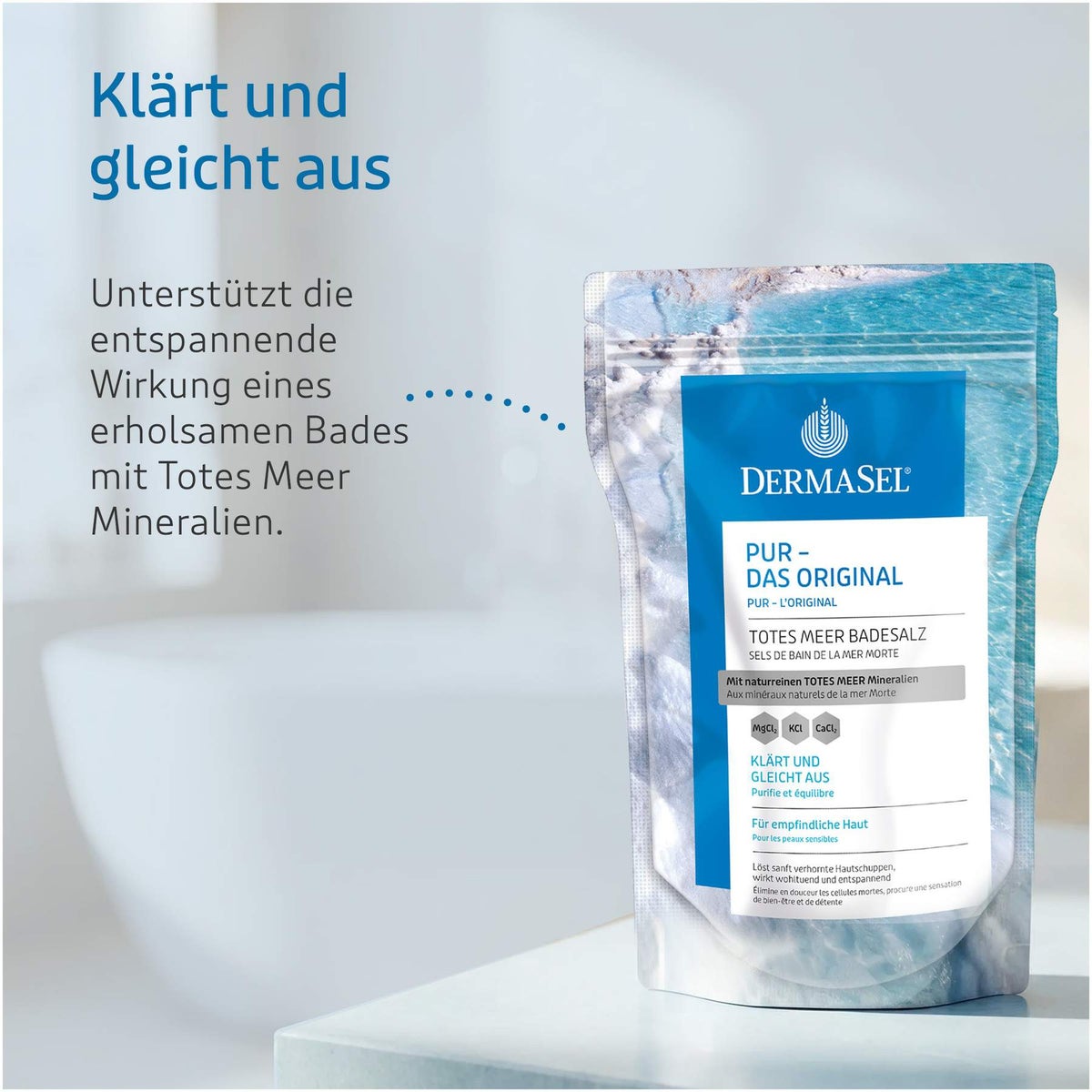 Dermasel Totes Meer Badesalz Pur 1500 g