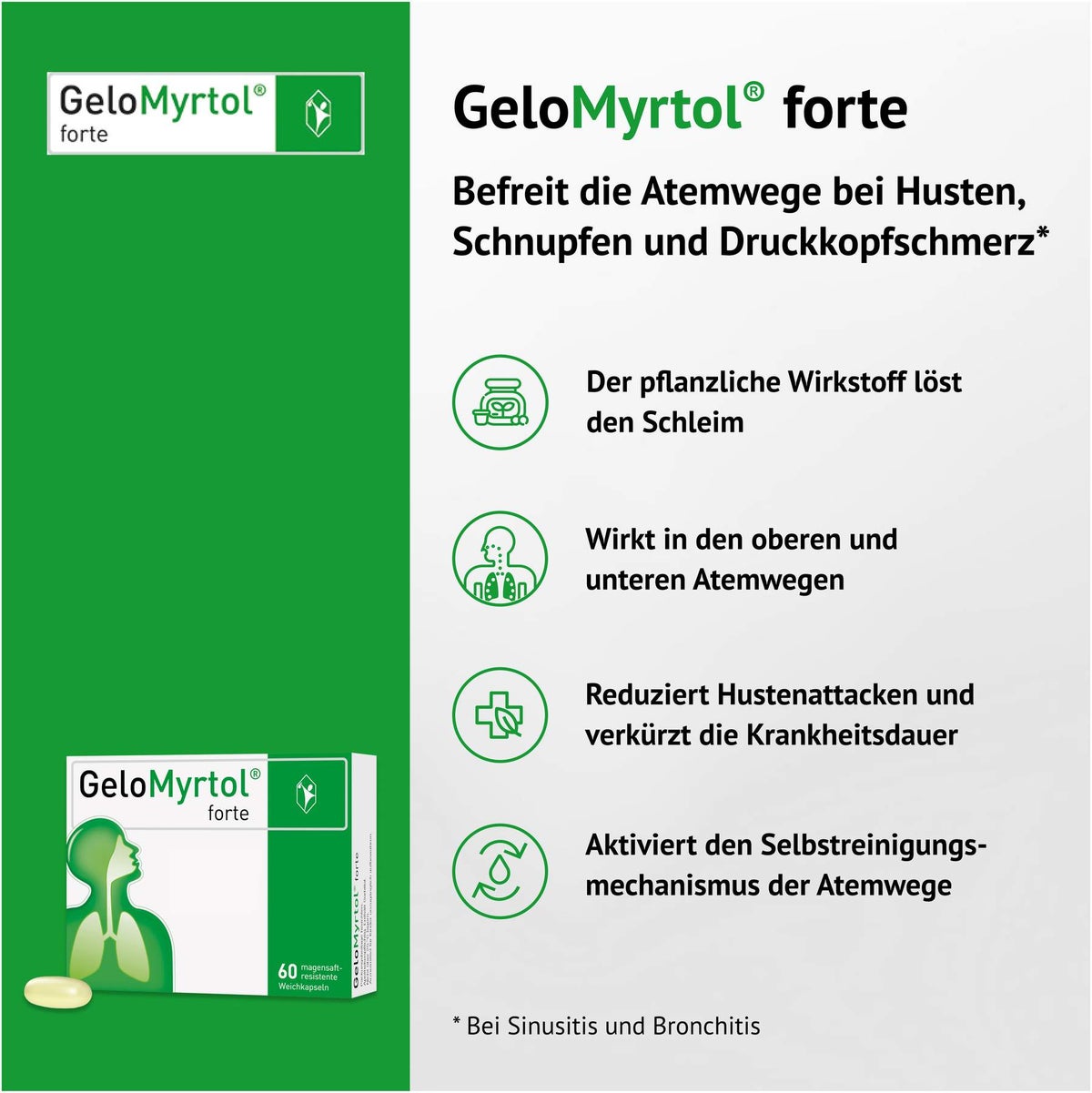 Gelomyrtol forte 60 Kapseln