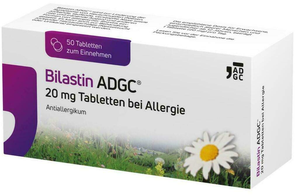 Bilastin ADGC 20 mg Tabletten bei Allergie 50 Stück