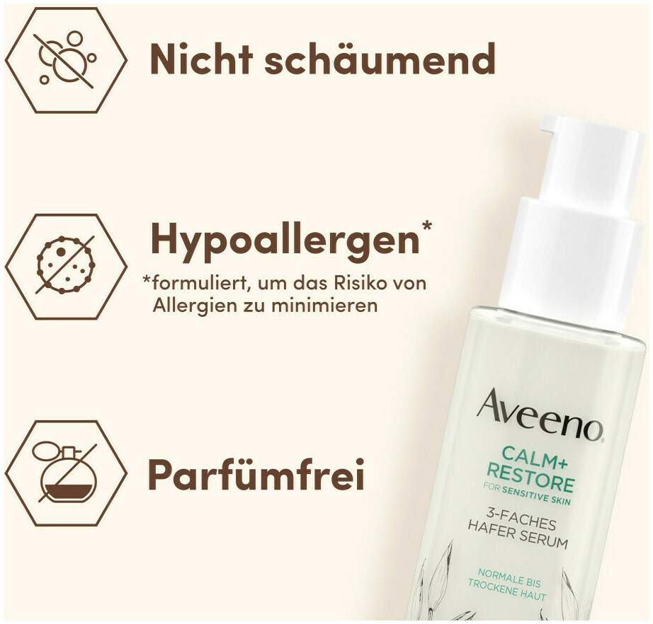 Aveeno Calm+ Restore 3-faches Hafer Serum 30 ml