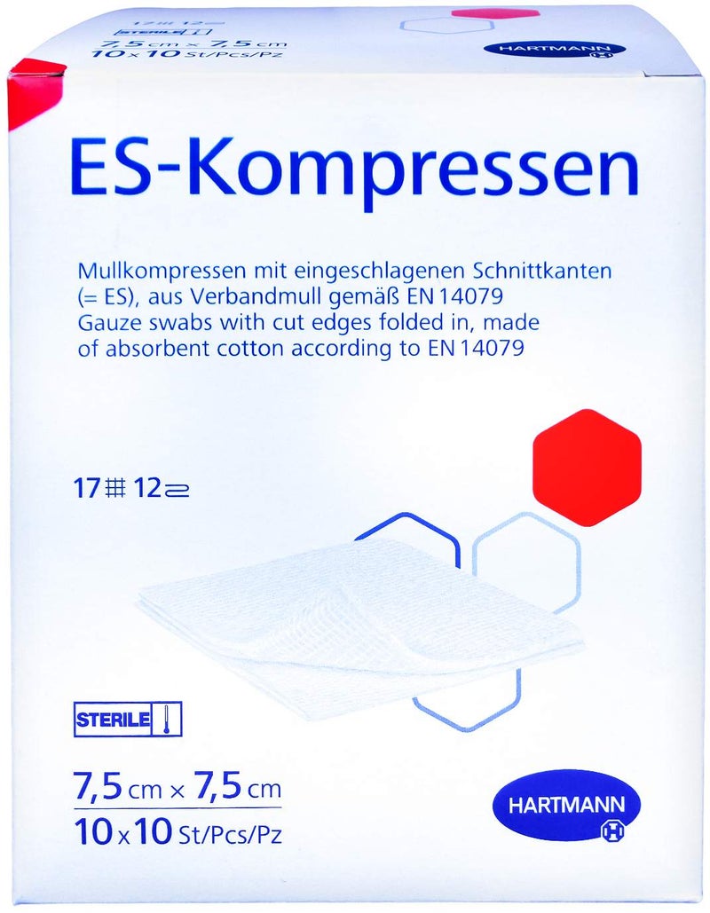 Es Kompressen Steril 7,5 X 7,5 cm Großpackung 10 X 10 Stk