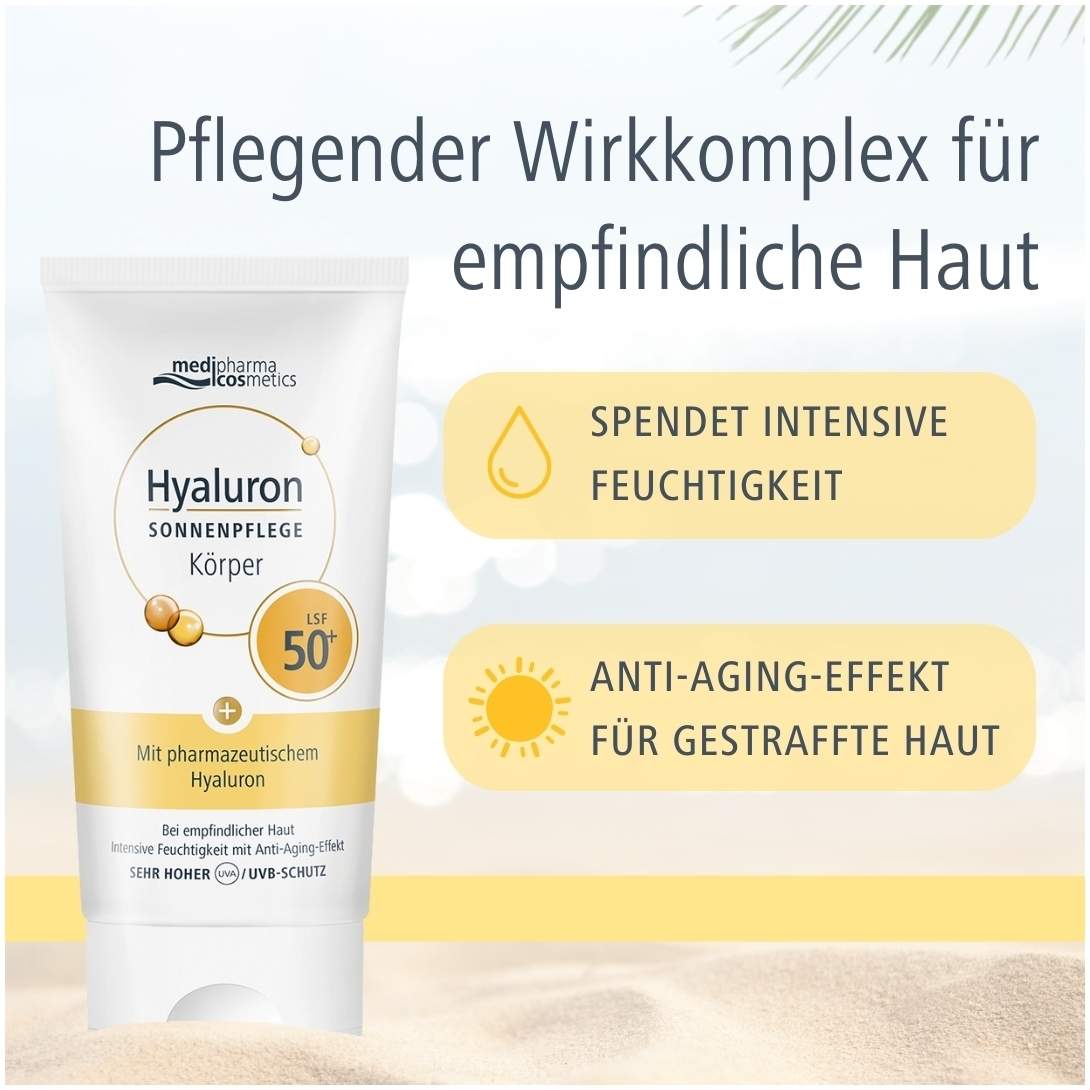 Medipharma Cosmetics Hyaluron Sonnenpflege Körper Lsf 50+ 150ml