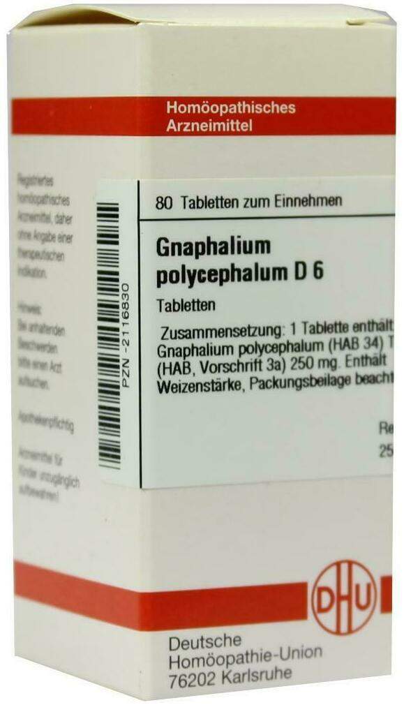 Dhu Gnaphalium Polycephalum D6 80 Tabletten