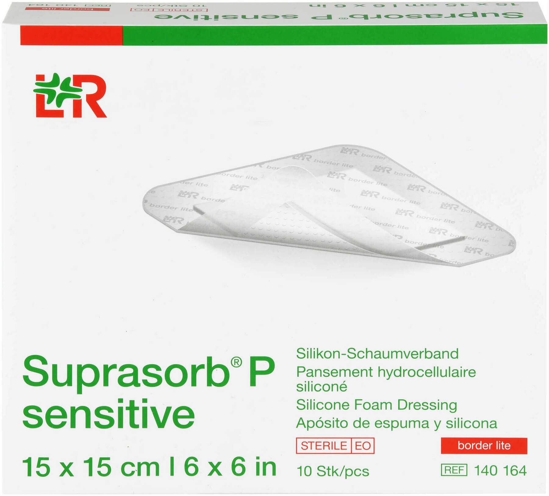 Suprasorb P Sensitive Pu-Schaumv.Bor.Lite 15x15cm