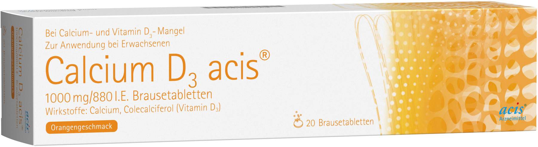 Calcium D3 Acis 1000 mg 880 I.E. 20 Brausetabletten