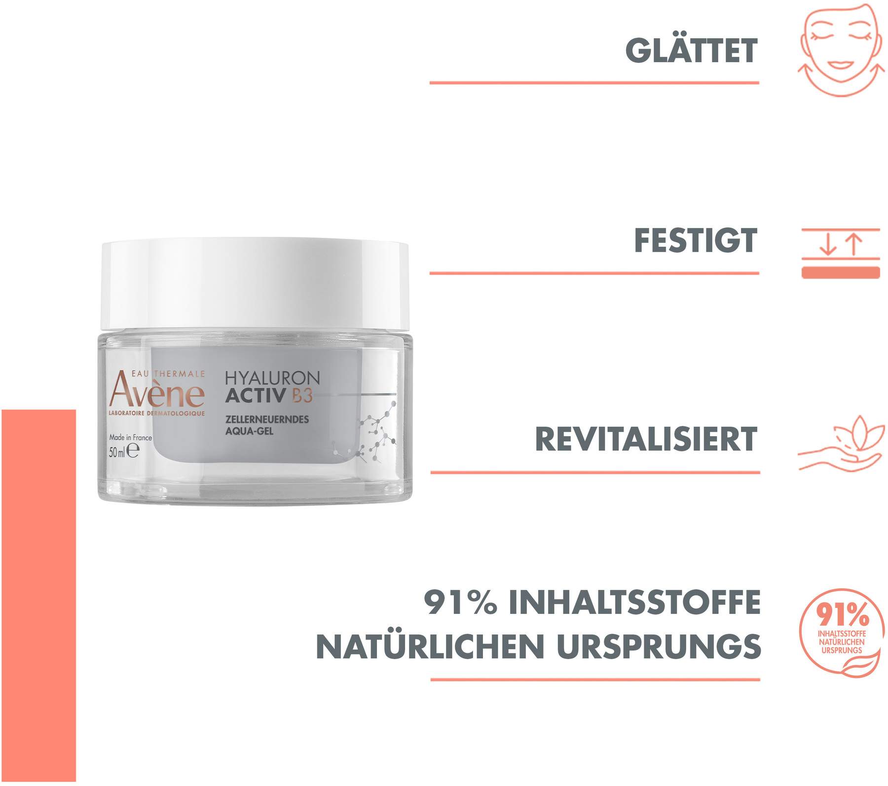 Avene Hyaluron Activ B3 zellerneuerndes Aqua-Gel 50 ml