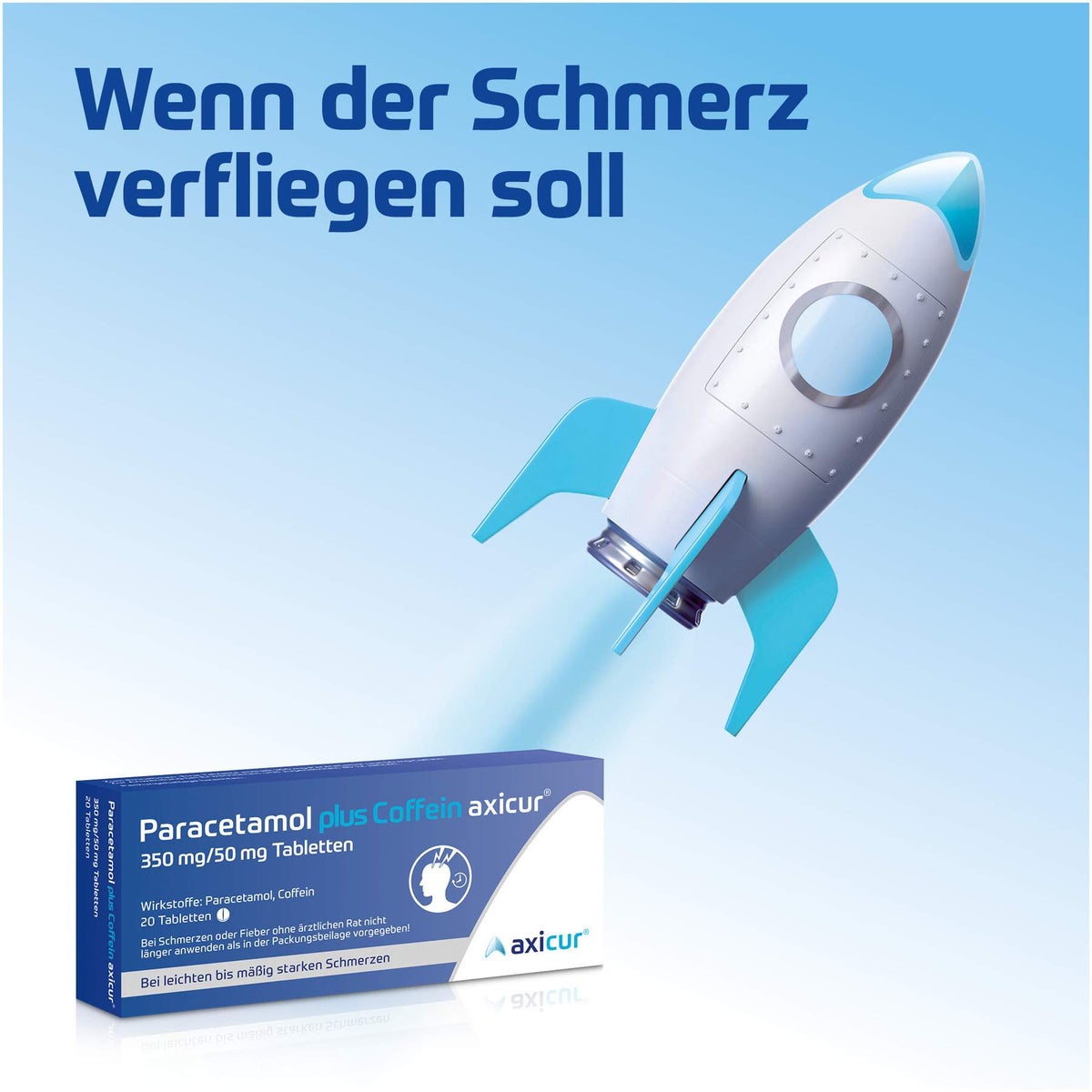 Paracetamol plus Coffein axicur 350 mg - 50 mg 20 Tabletten