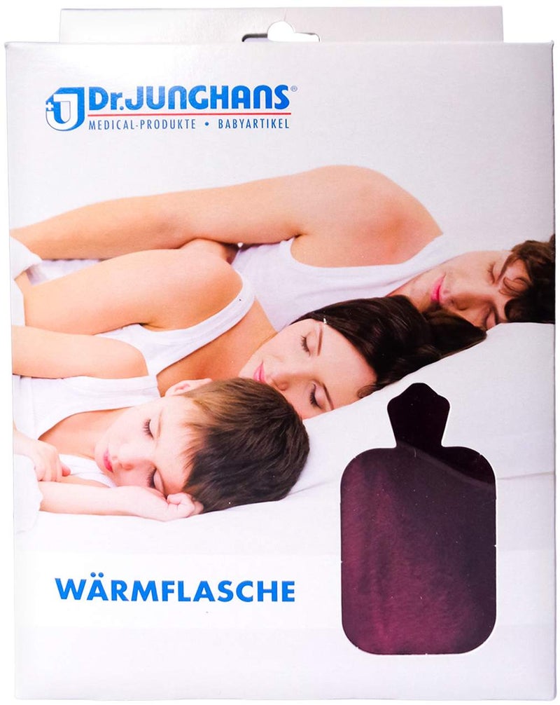 Wärmflasche 1,5 L Mit Flauschbezug Bordeaux 1 Stück