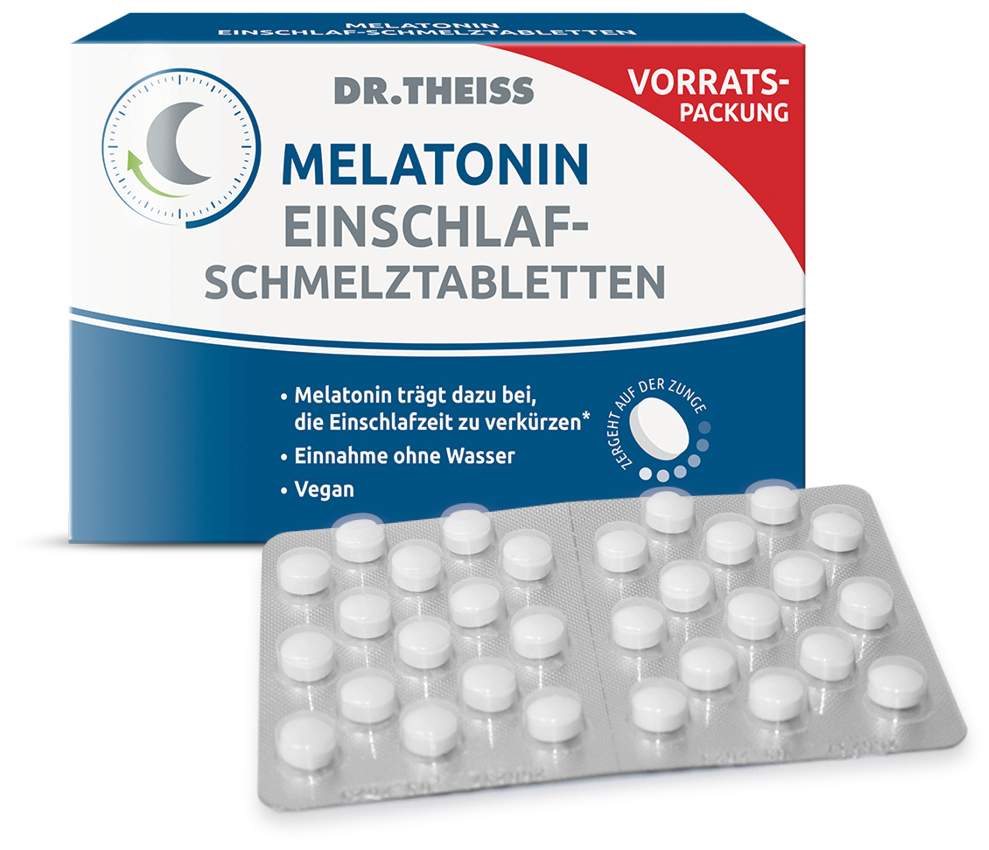 Dr. Theiss Melatonin Einschlaf-Schmelztabletten 90 Stück
