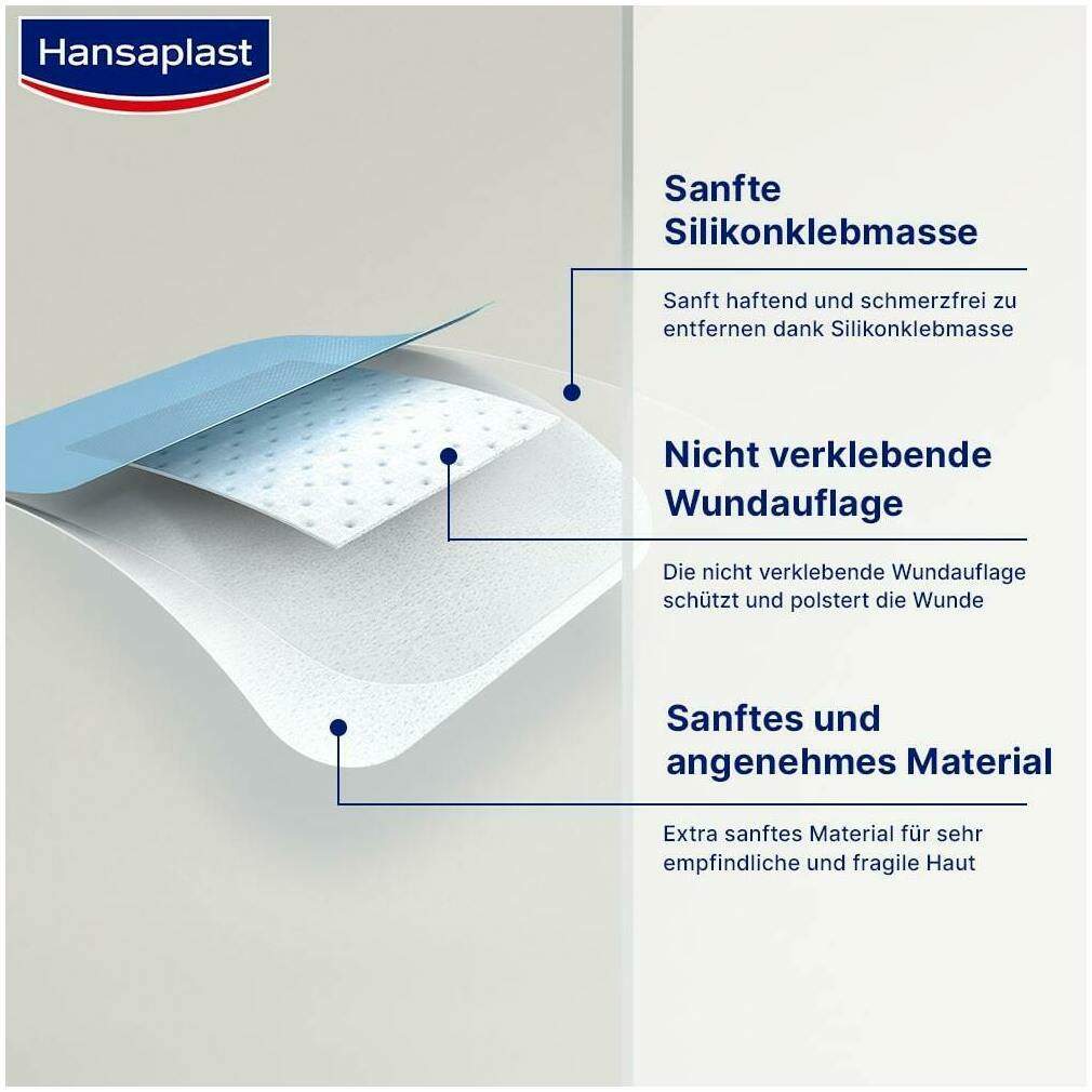 Hansaplast Ultra Sensitive Wundpflaster XXL 8 x 10 cm