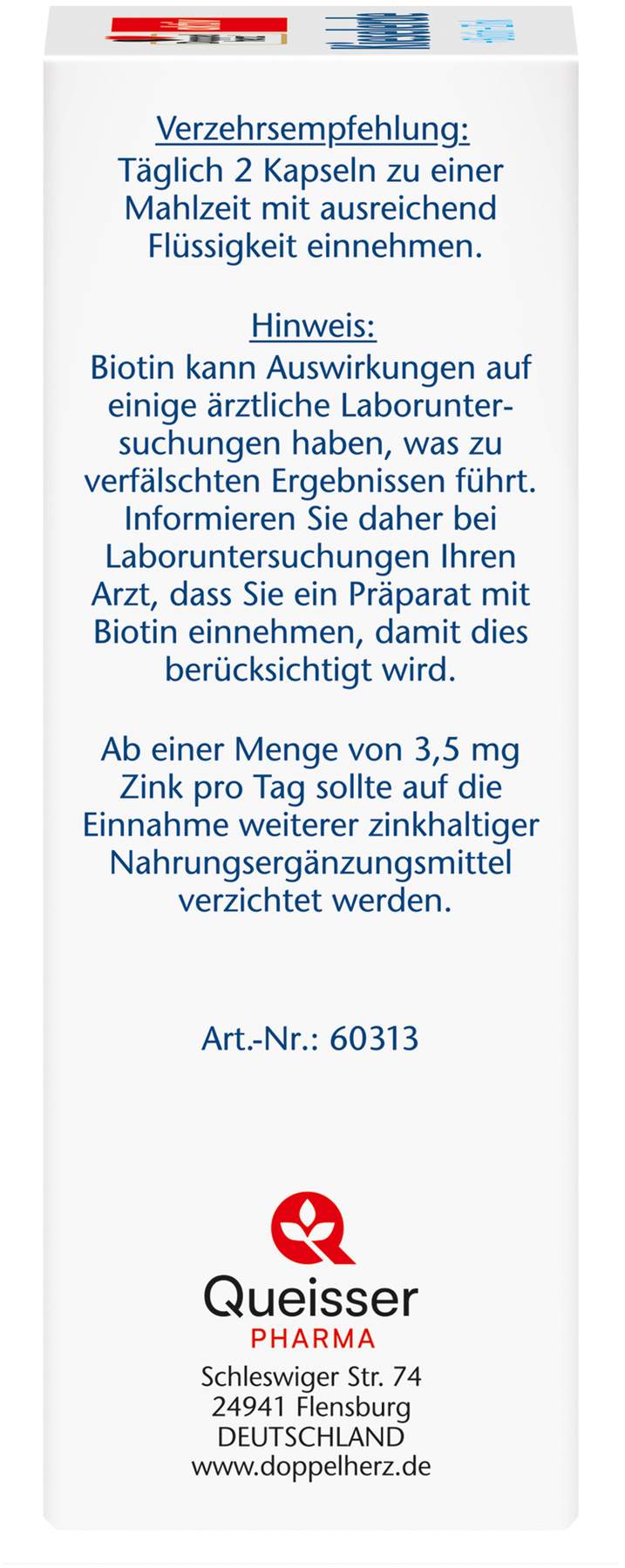 Doppelherz aktiv Kieselerde + Biotin + Zink 40 Kapseln