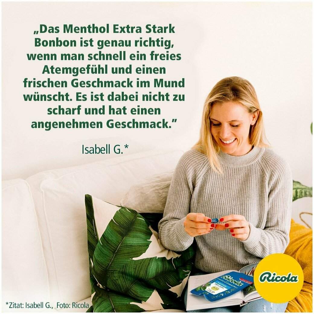 Ricola Menthol Extra Stark Ohne Zucker 75 G Bonbons