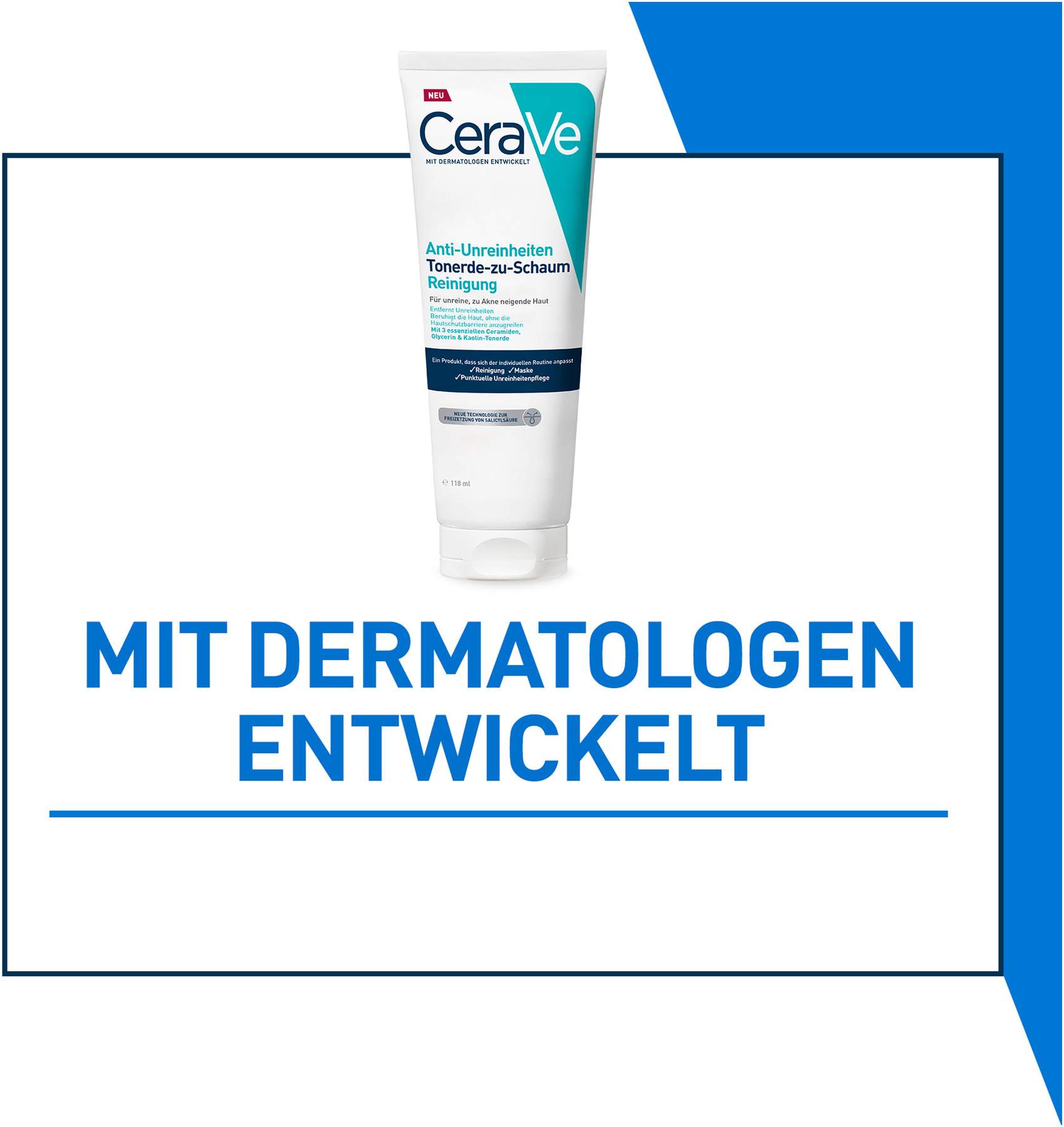 Cerave Tonerde-zu-Schaum Reinigung 118 ml Paste