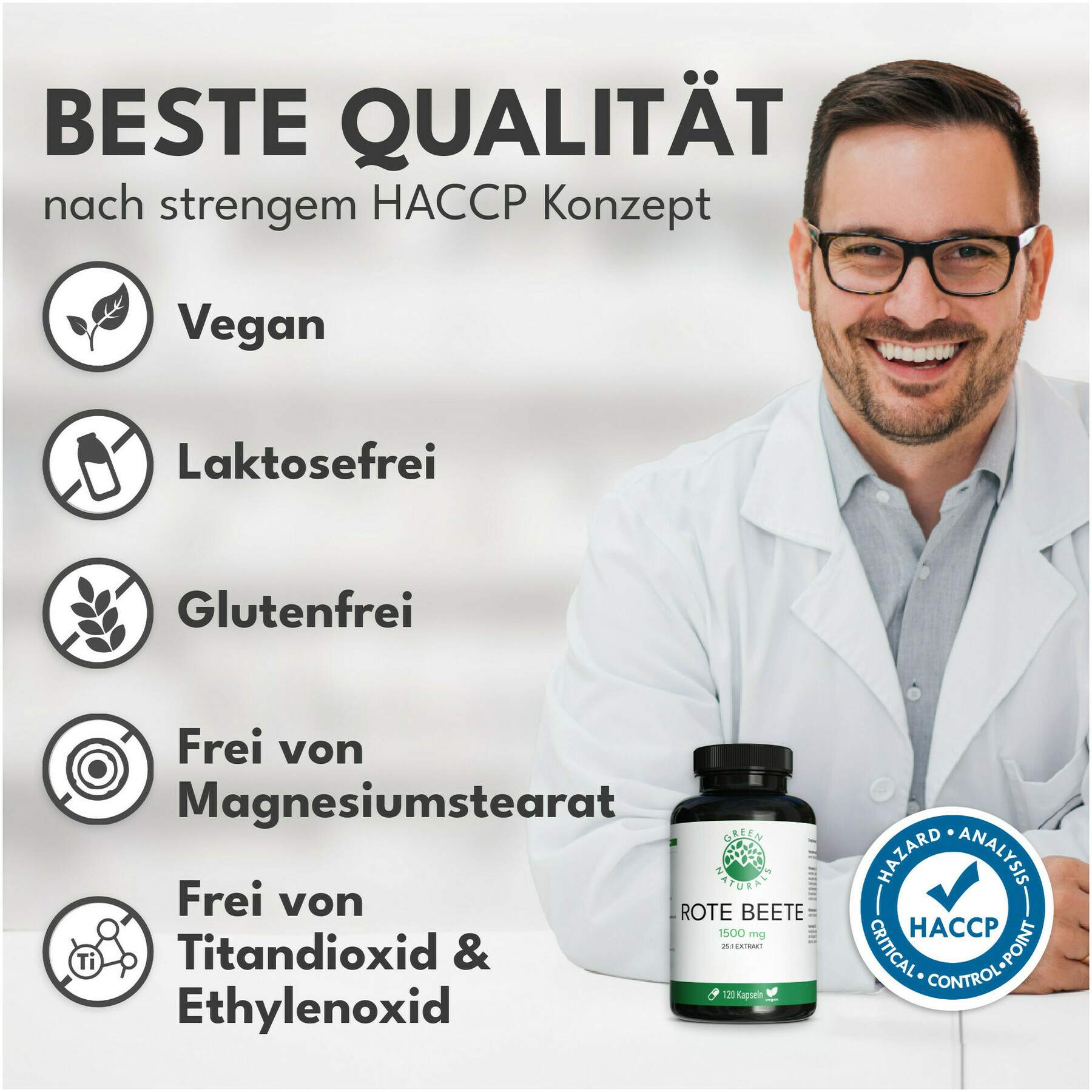 Green Naturals rote Beete 1500 mg 120 Kapseln vegan