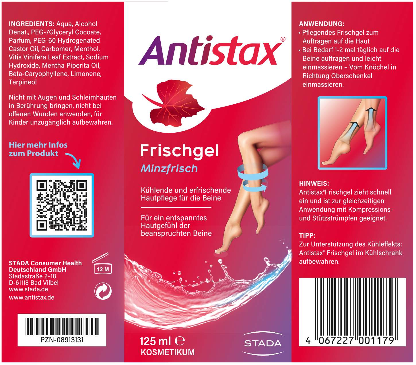 Antistax Frischgel 125 ml Gel