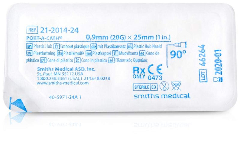 Portnadel N.Huber Gebogen 20 G 25,4 mm