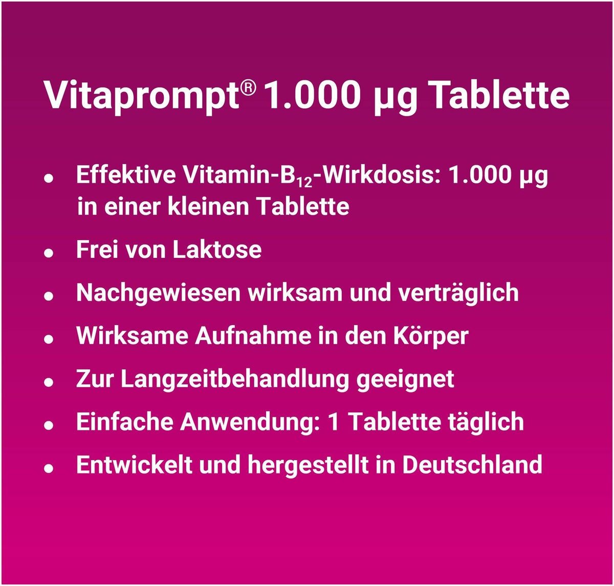 Vitaprompt 1000 Mikrogramm 50 Filmtabletten