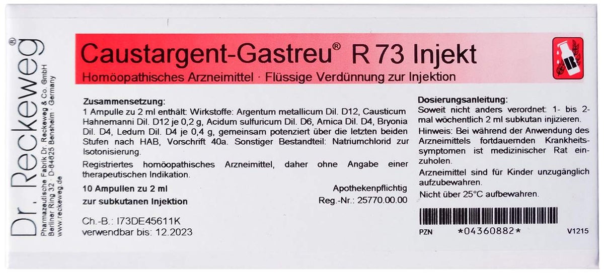 Caustargent Gastreu R73 Injekt 10 X 2 ml Ampullen