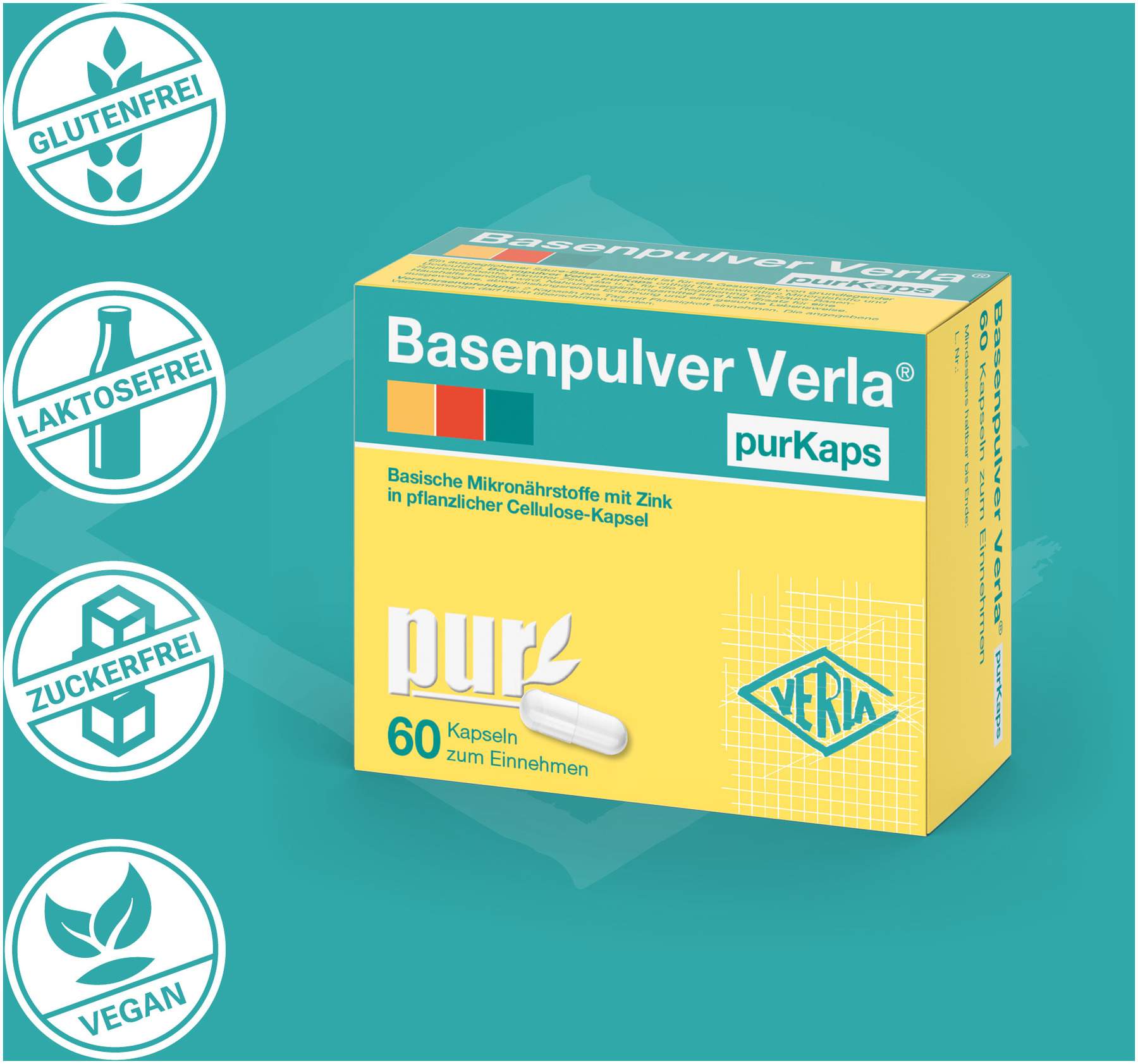 Basenpulver Verla  purKaps 60 Kapseln