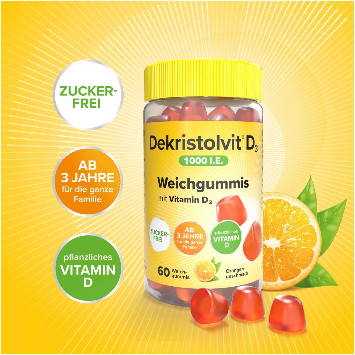Dekristolvit D3 1000 I.E. 60 Weichgummis