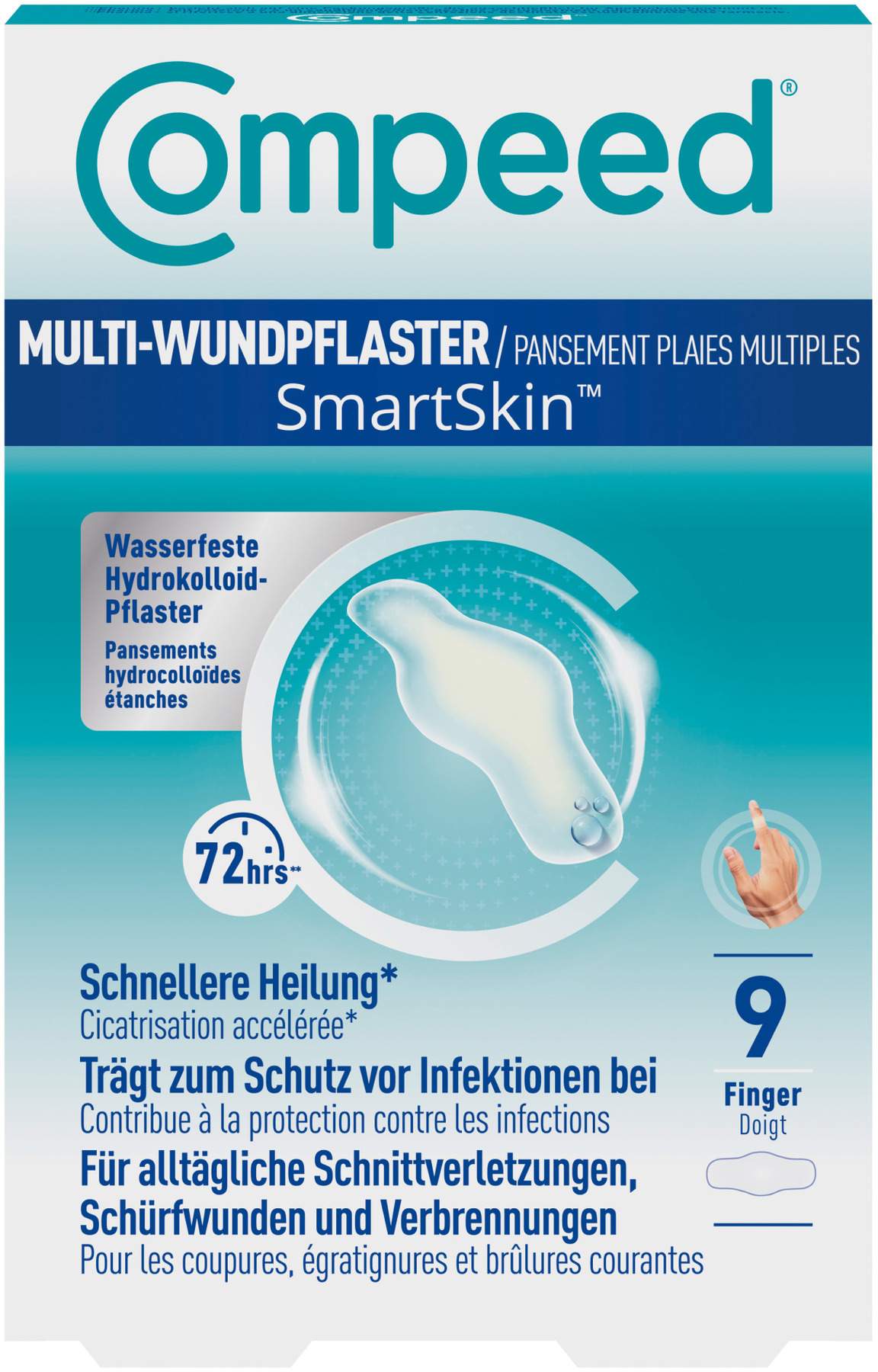 Compeed Multi-Wundpflaster SmartSkin Finger 9 Stück
