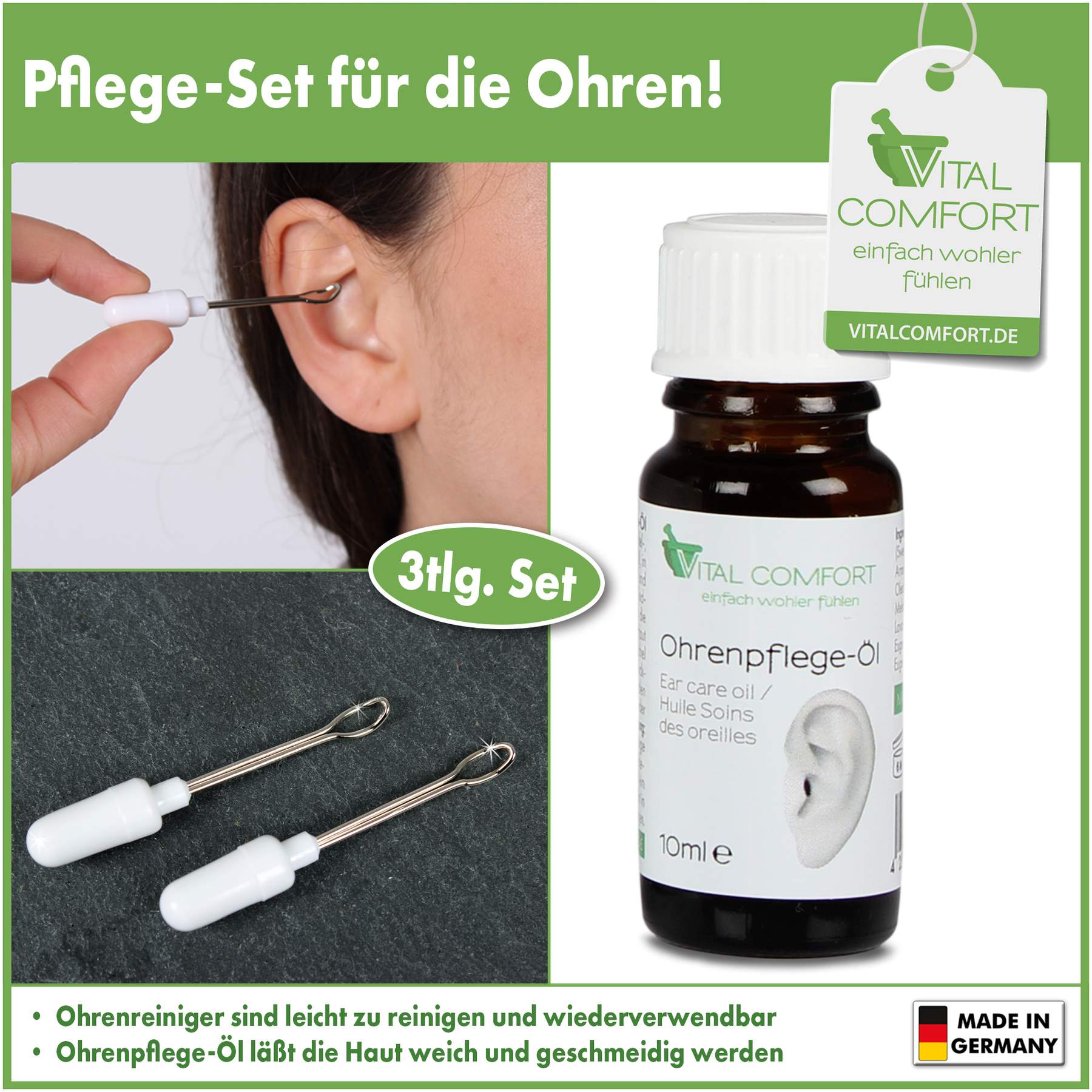 Ohrenpflege-Set 3-tlg.
