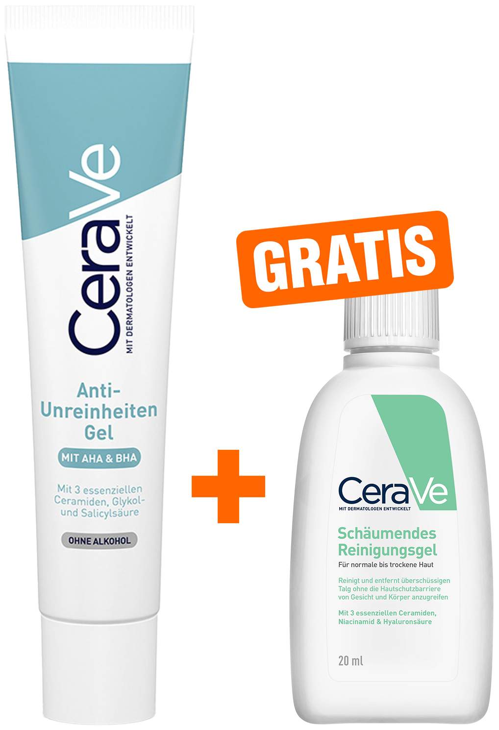 Cerave Anti-Unreinheiten Gel 40 ml + gratis schäumendes Reinigungsgel 20 ml