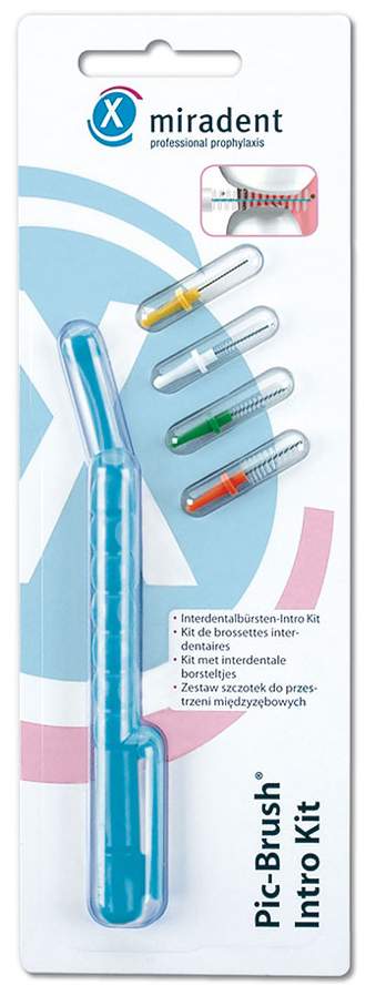 Miradent Pic-Brush Interdentalbürsten-Set Blau-Transparent 1 Kit