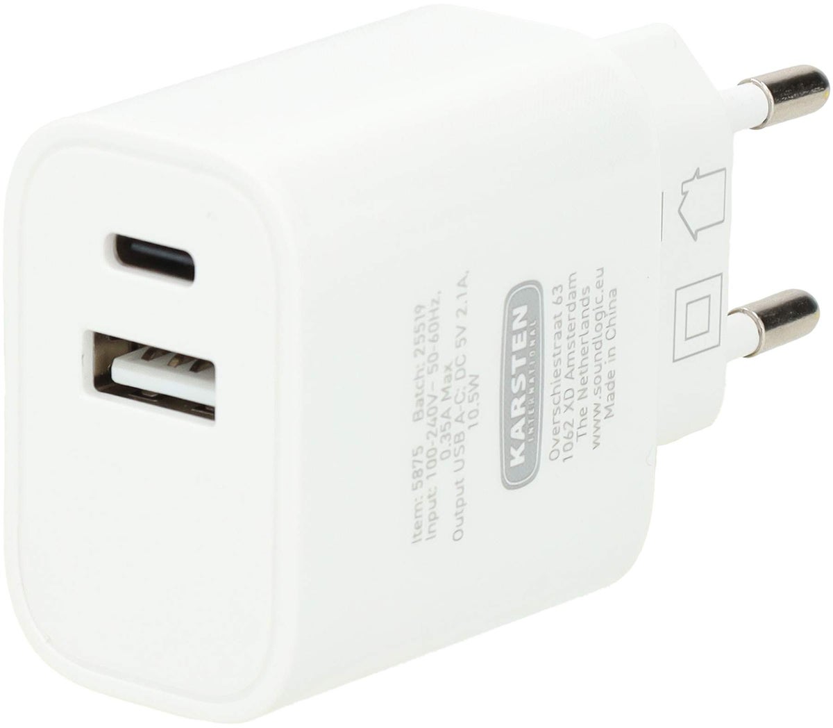 Ladeadapter 10W mit USB A+C