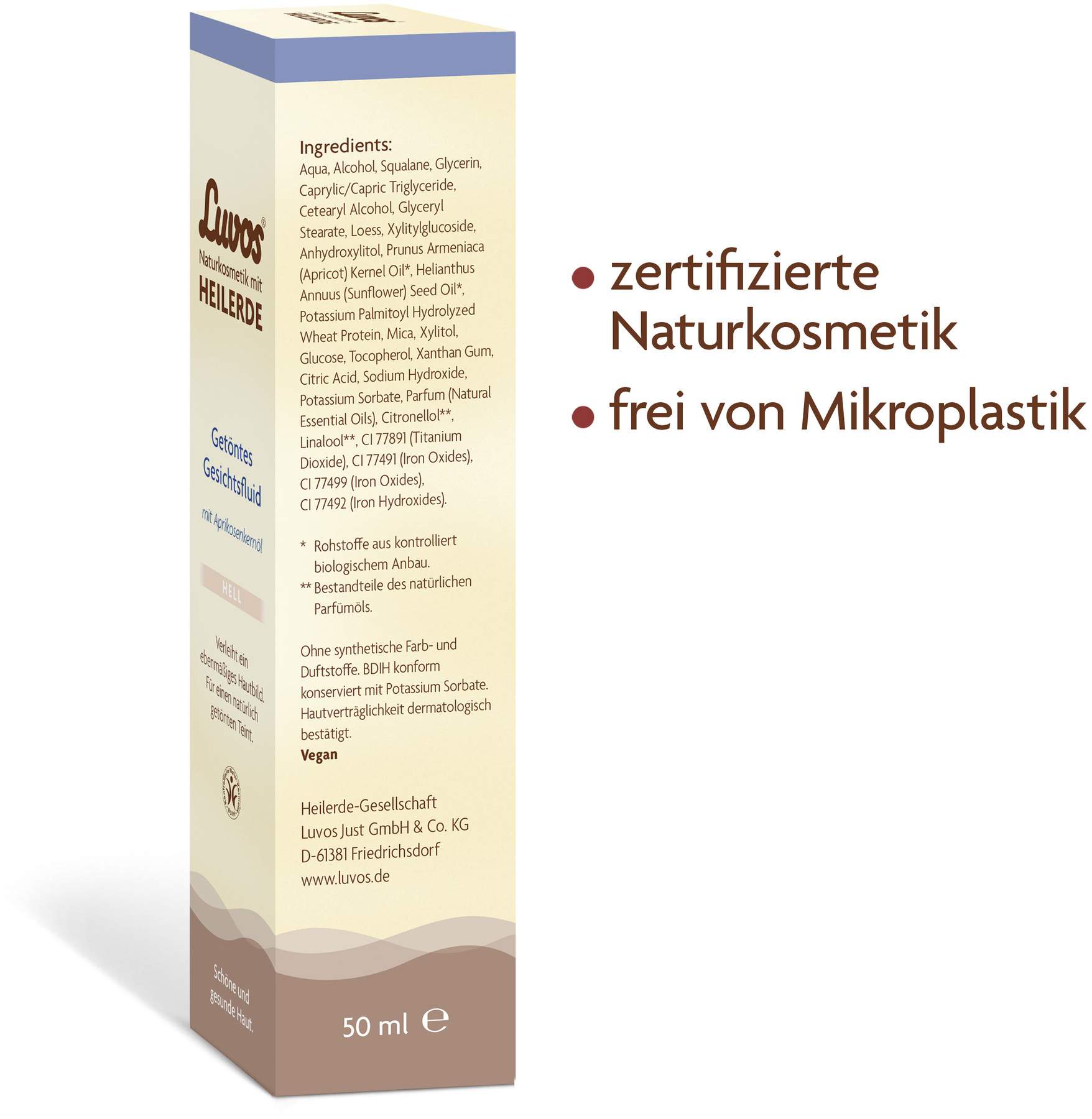 Luvos Naturkosmetik Getöntes Gesichtsfluid Hell 50 ml