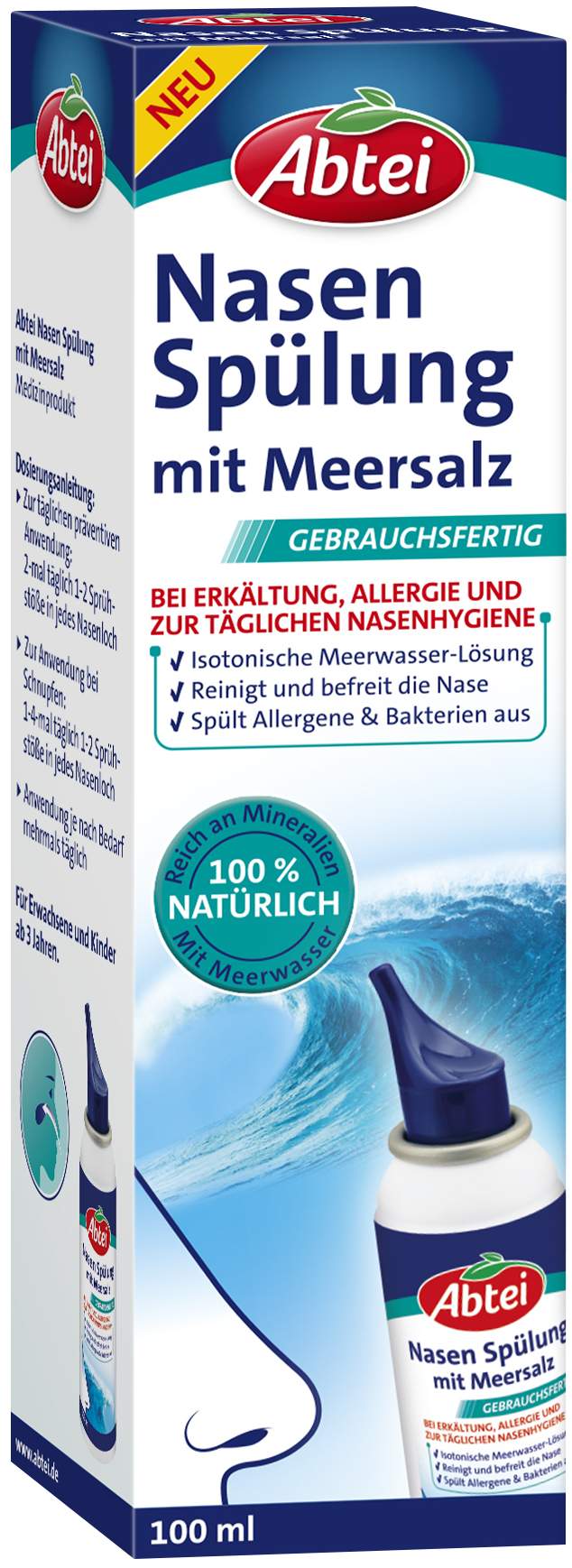 Abtei Meersalz Nasenspülung 100 ml Spray