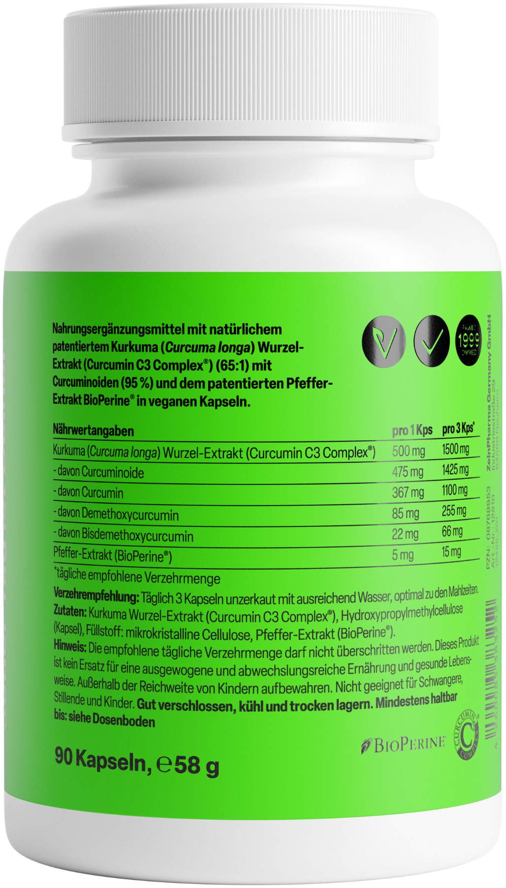 Curcumin Triplex 500 mg 90 Kapseln