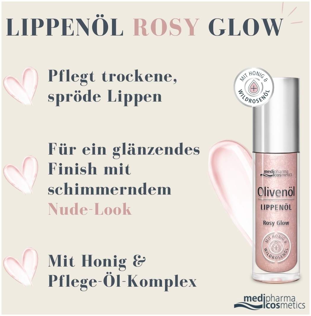 medipharma cosmetics Olivenöl Lippenöl Rosy Glow 4 ml