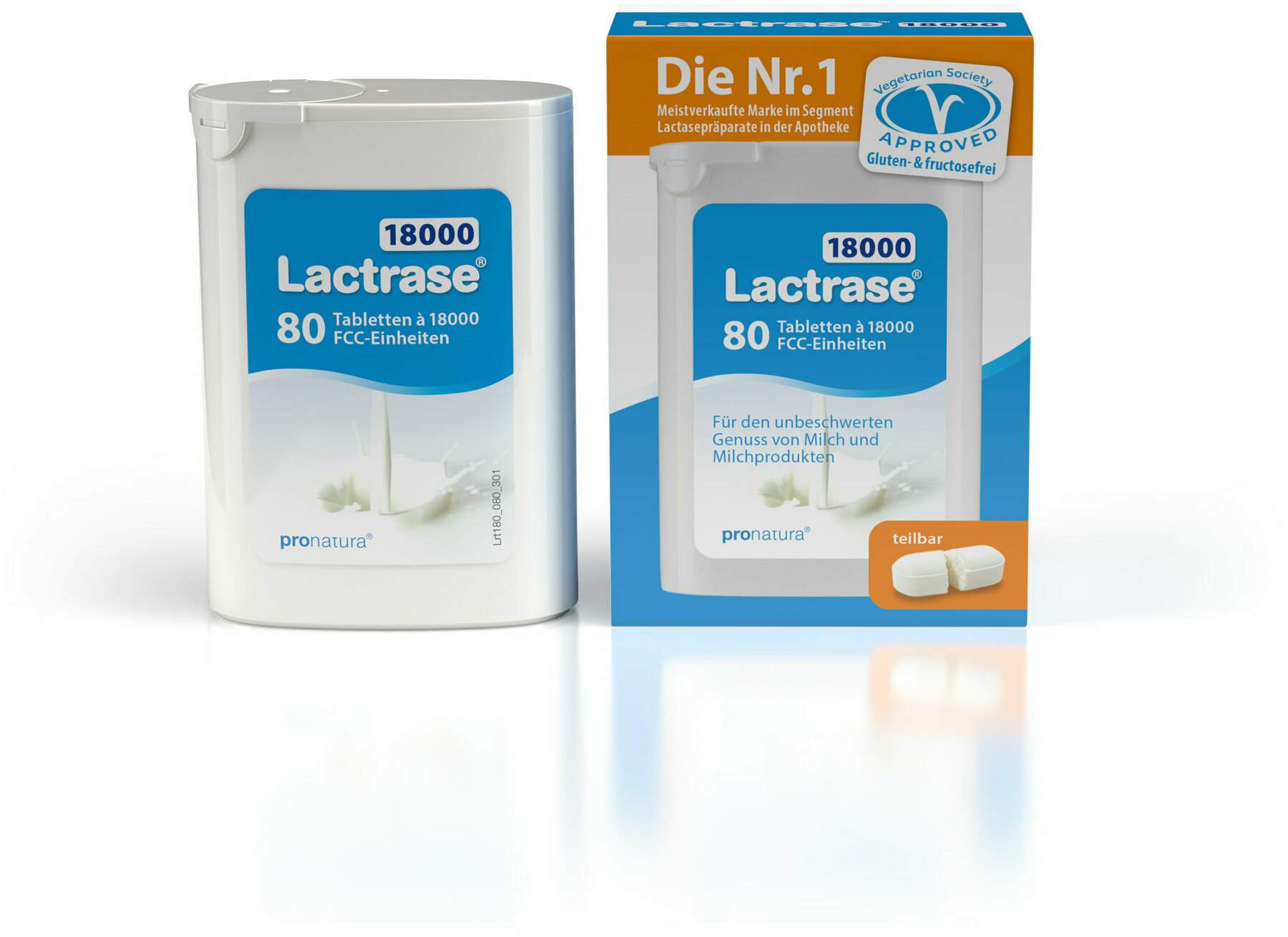 Lactrase 18.000 Fcc Tabletten im Spender 2 X 40 Tabletten
