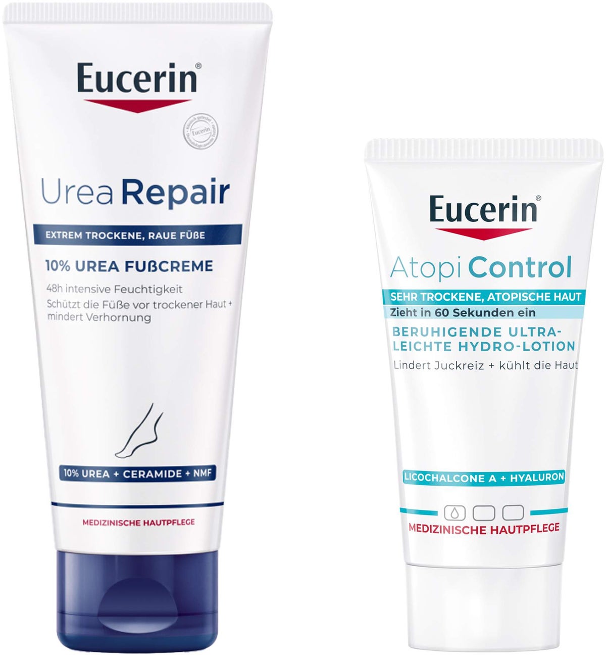 Eucerin UreaRepair Fußcreme 10% 100 ml + gratis AtopiControl Hydro-Lotion 20 ml