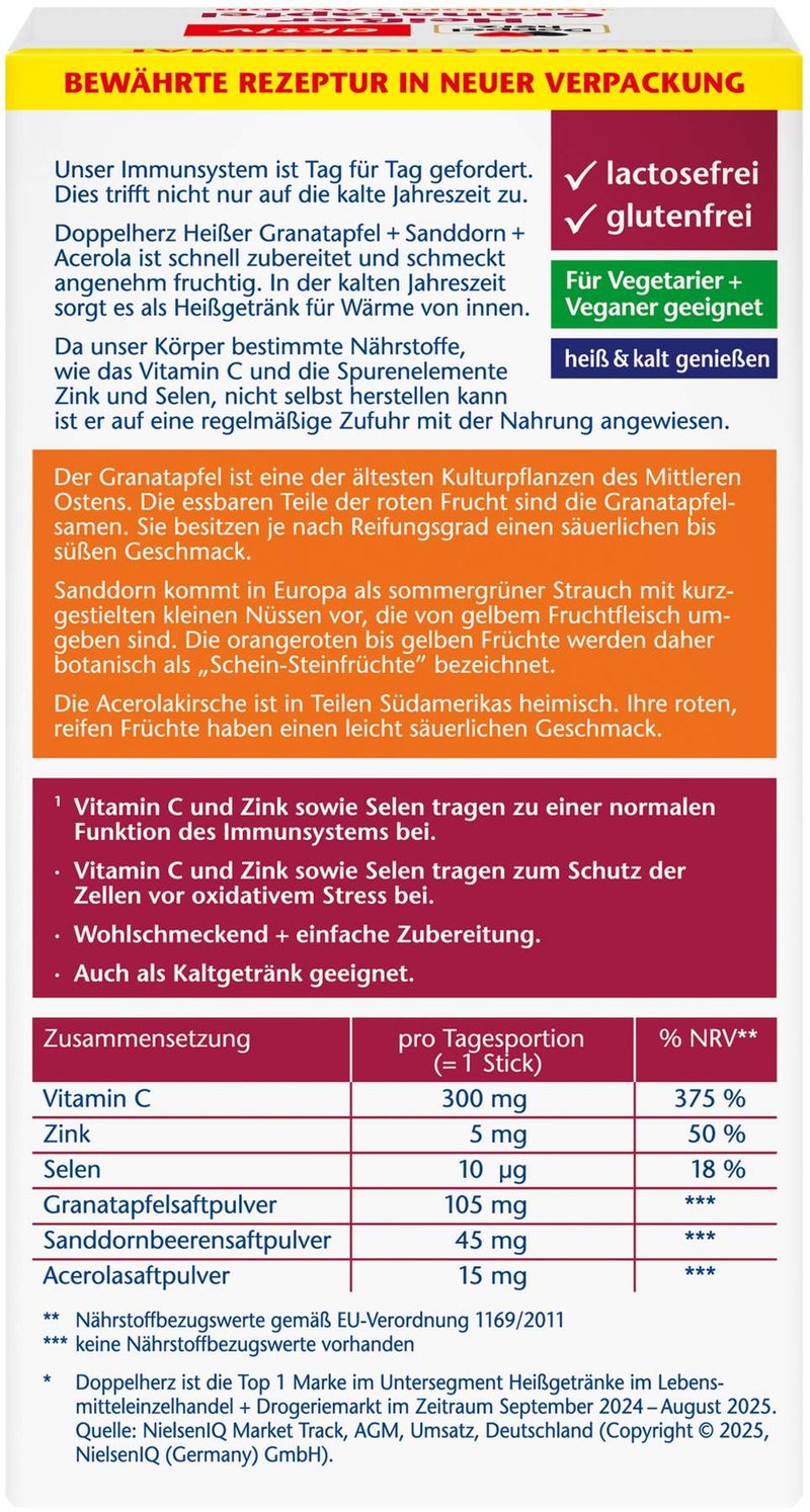 Doppelherz Aktiv Heißer Granatapfel+sanddorn+acerola  10 Beutel