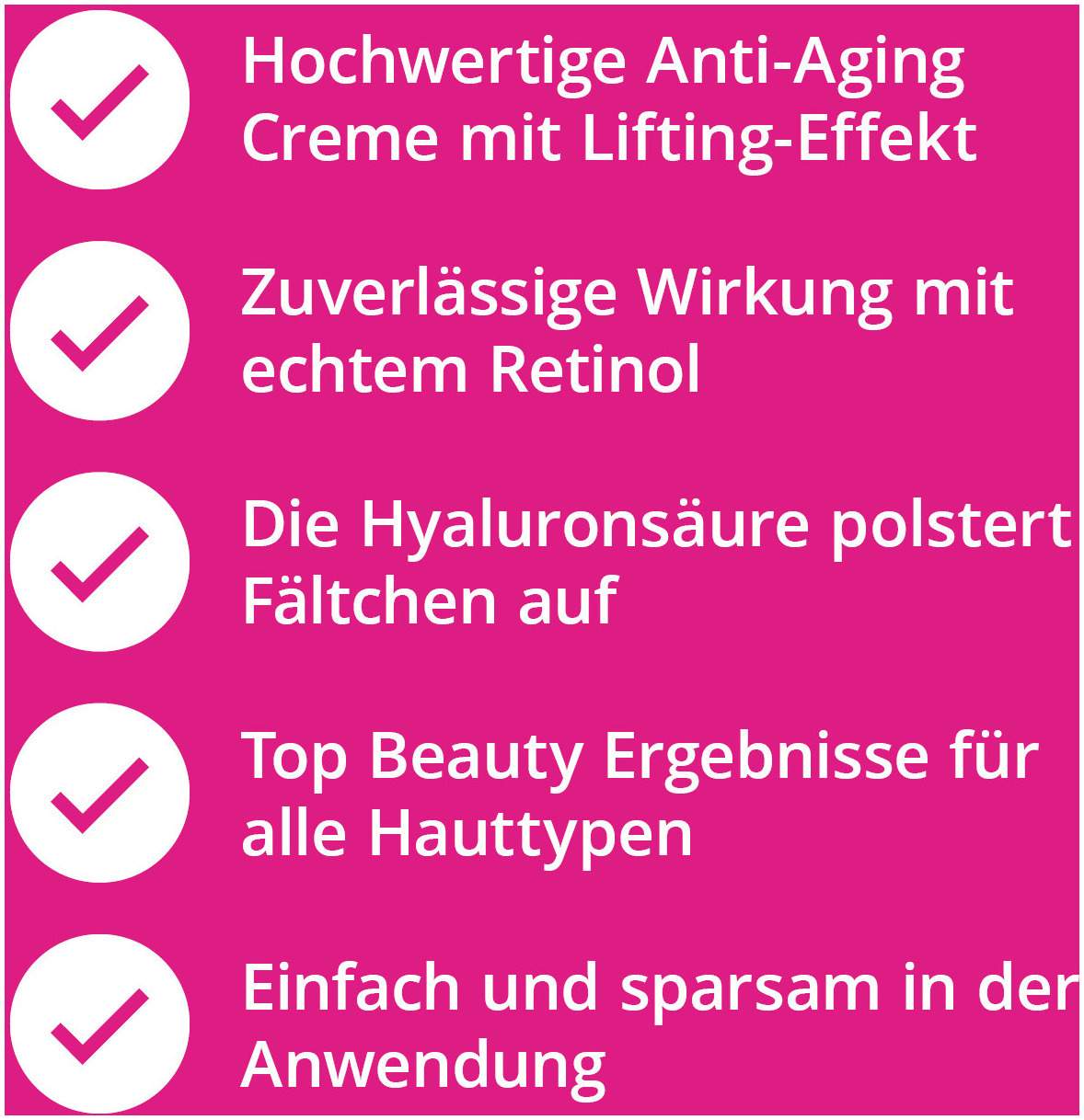 Retinol Creme Mit Hyaluron 50 ml