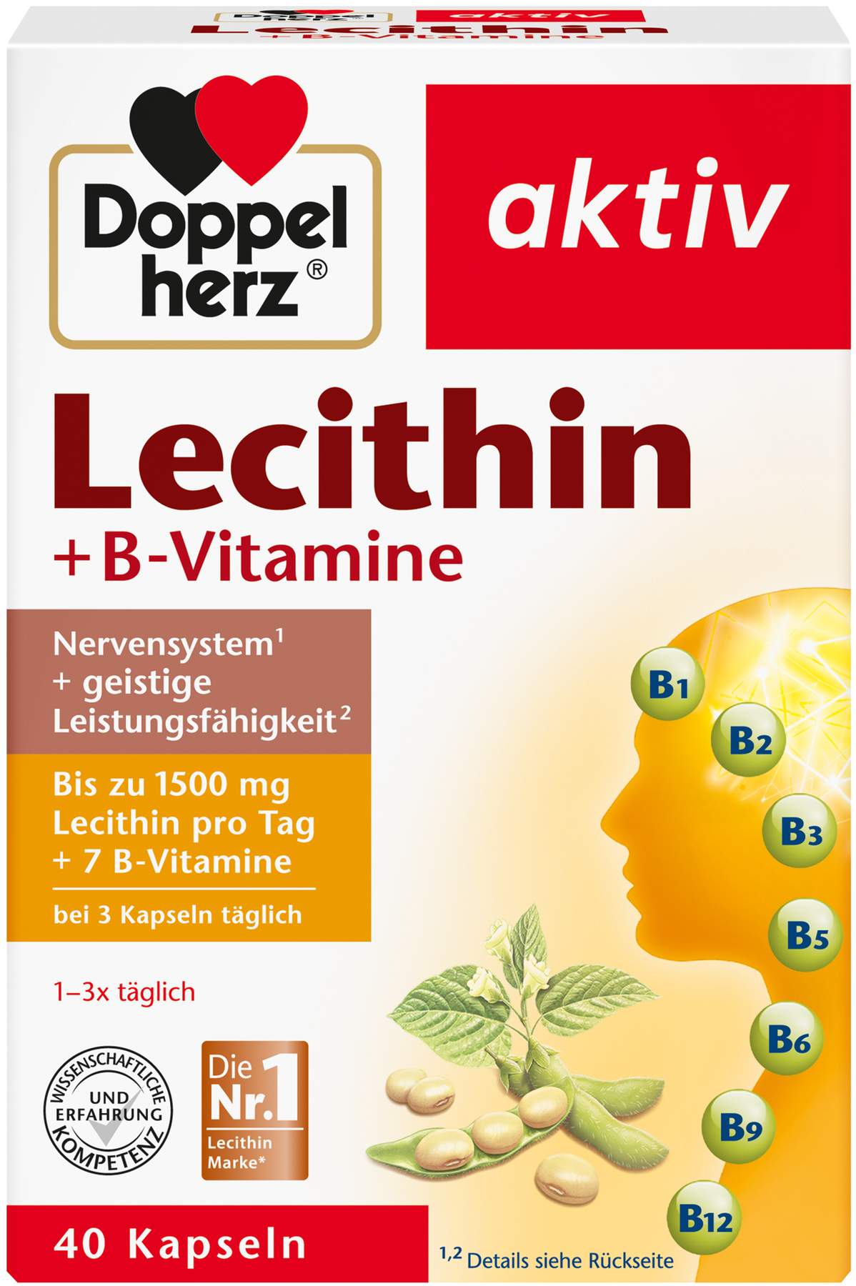 Doppelherz aktiv Lecithin + B Vitamin Kapseln 40 Kapseln