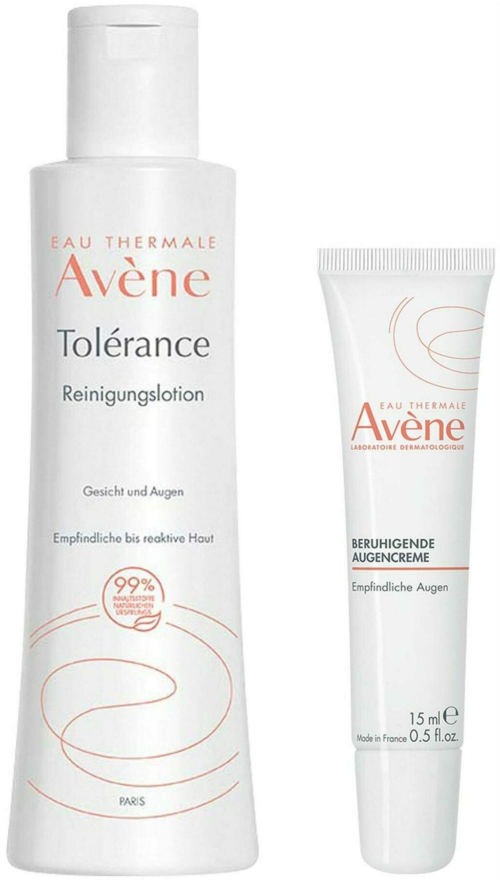 Avene Tolerance Reinigungslotion 200 ml + Avene Beruhigende Augencreme 15 ml