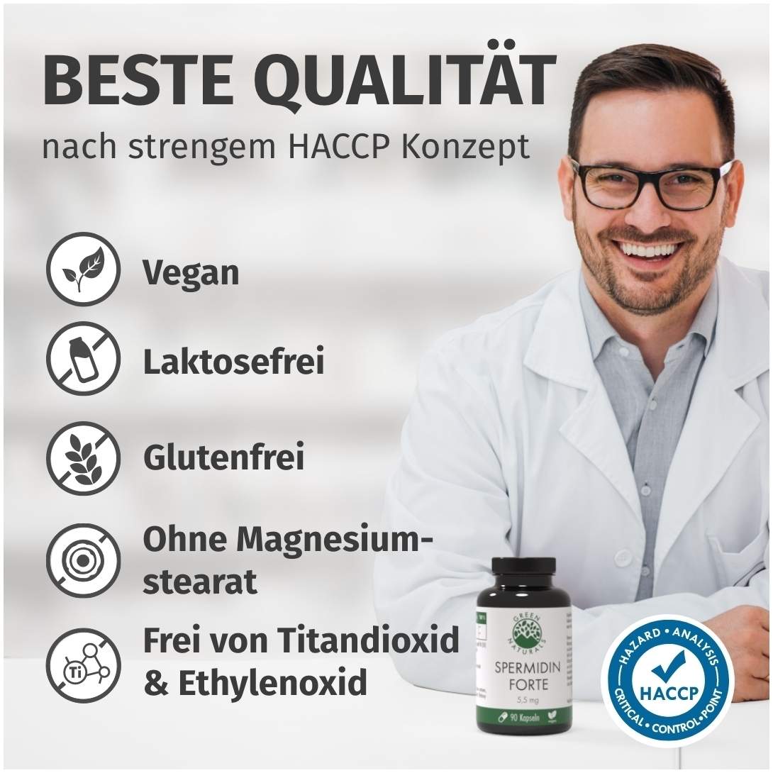 Green Naturals Spermidin Forte 5,5 mg 90 Kapseln