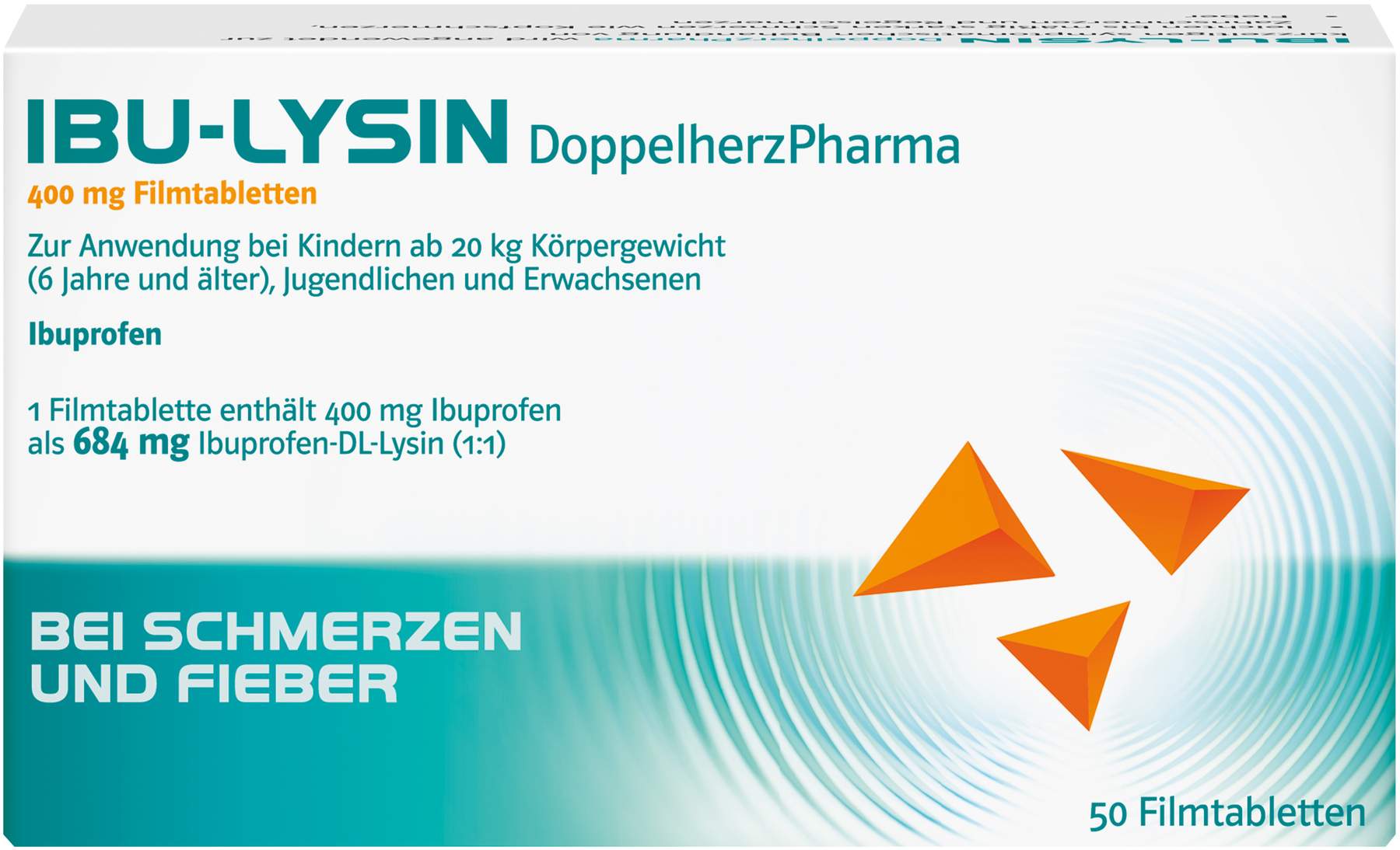 Ibu Lysin Doppelherz Pharma 400 mg 50 Filmtabletten