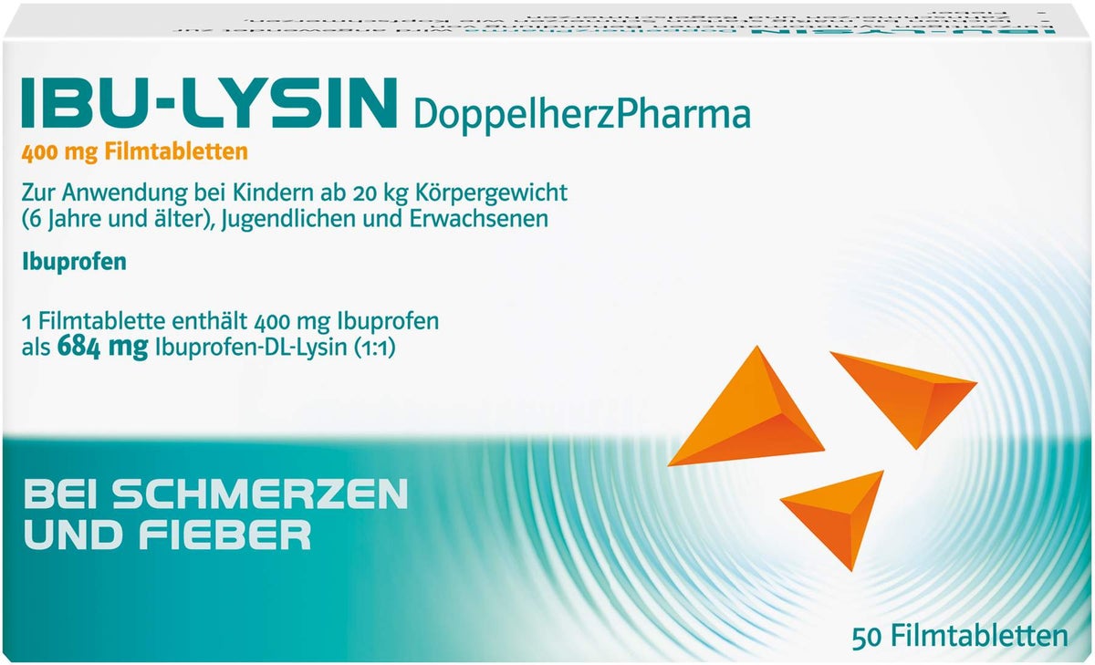 Ibu Lysin Doppelherz Pharma 400 mg 50 Filmtabletten