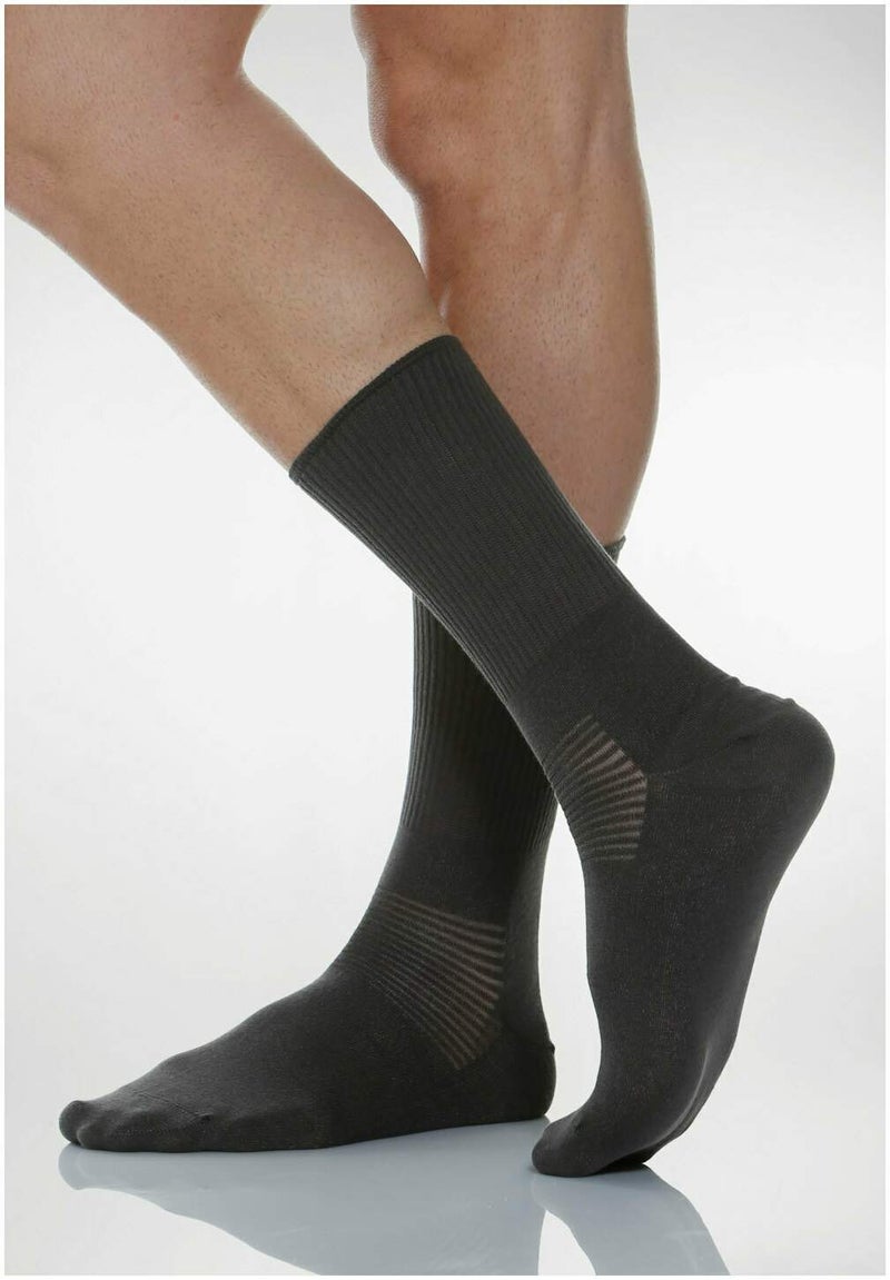 RelaxSan 550 Diabetic Socke mit X-Static-Ausrüstung 1 Paar Anthrazit Größe 43-45