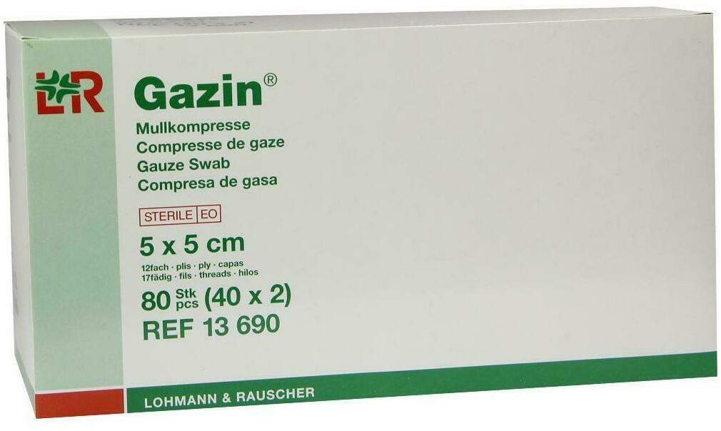 Gazin Kompressen 5x5cm 12fach Steril