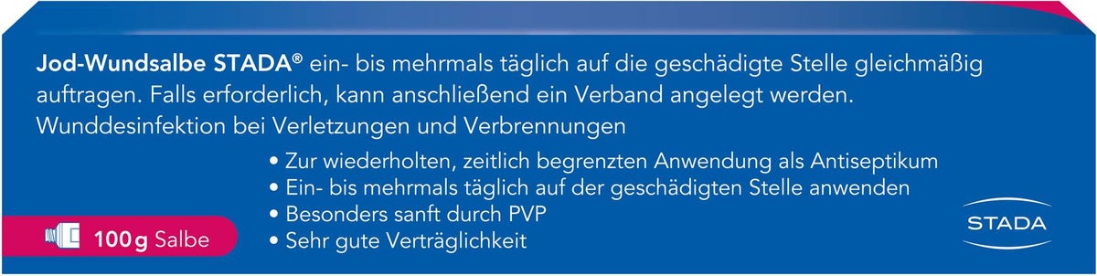 Jod Wundsalbe Stada 100 mg je g 100 g Salbe