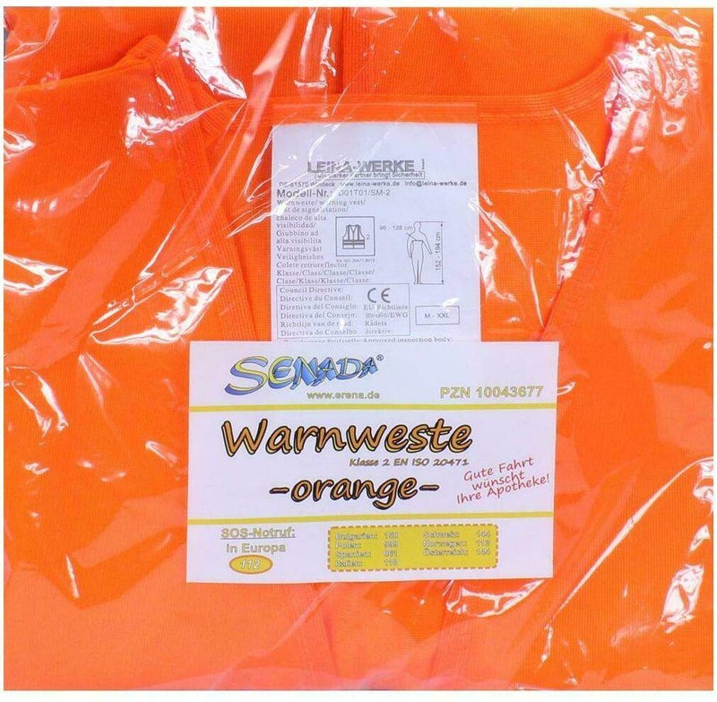 Senada Warnweste Orange im Beutel